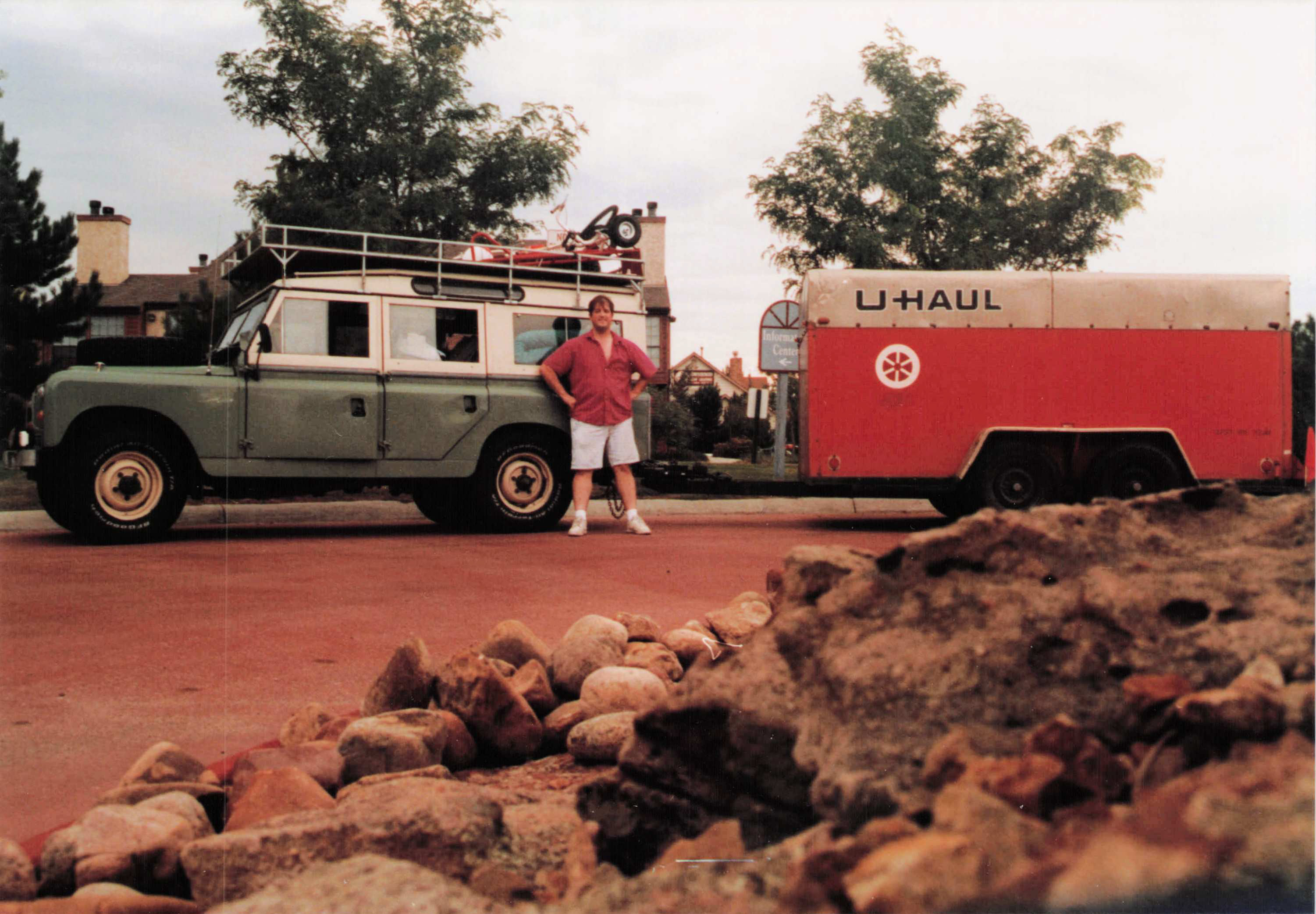 Leaving Denver for San Francisco — Land Rover and U-Haul, moving day