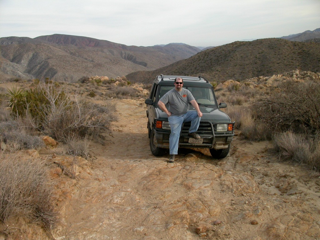 Near Anza headed toward Borrego — Kip and Fred on a day trip