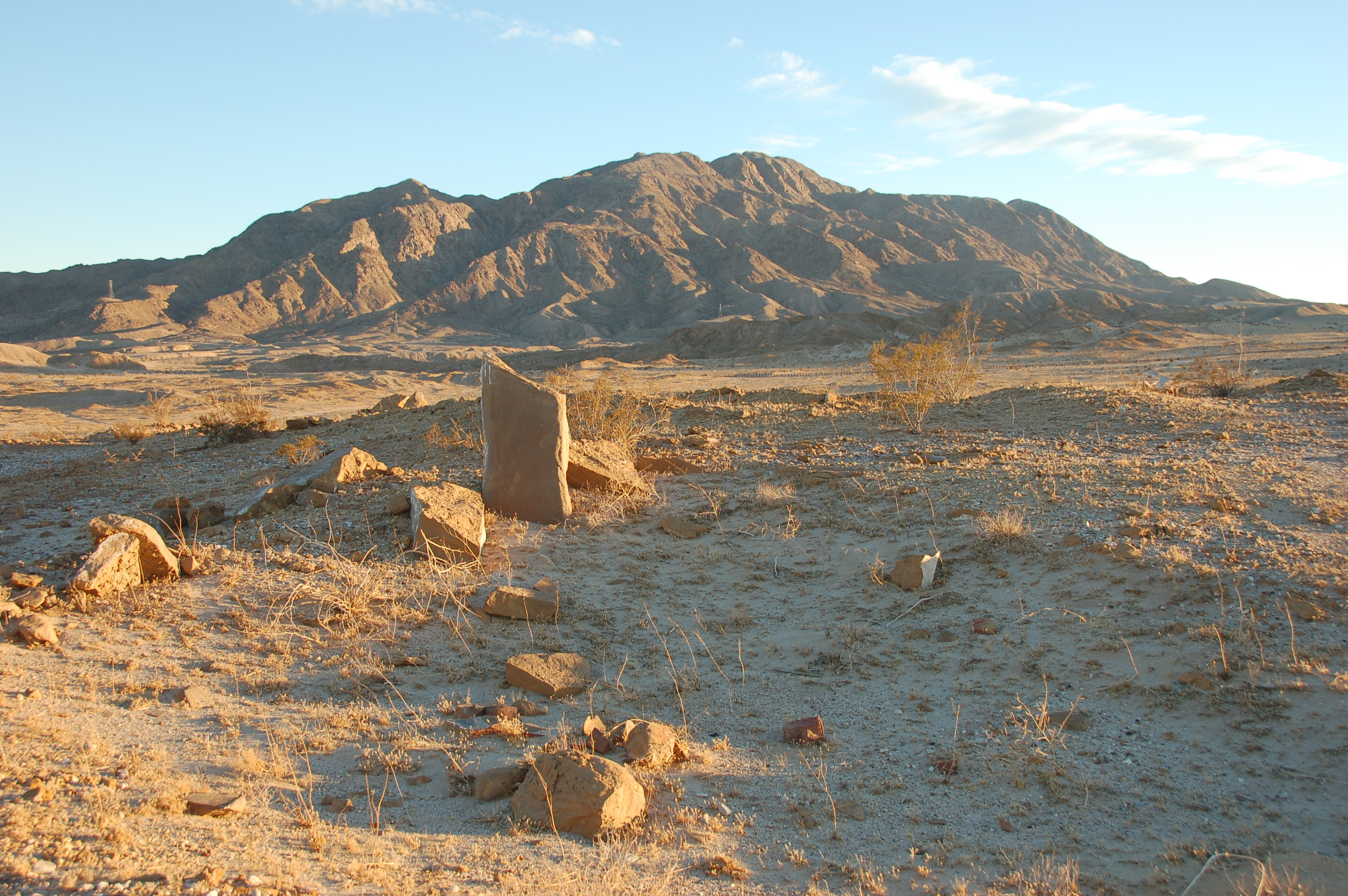 Imperial Valley desert at golden hour with Mount Signal, 2010
