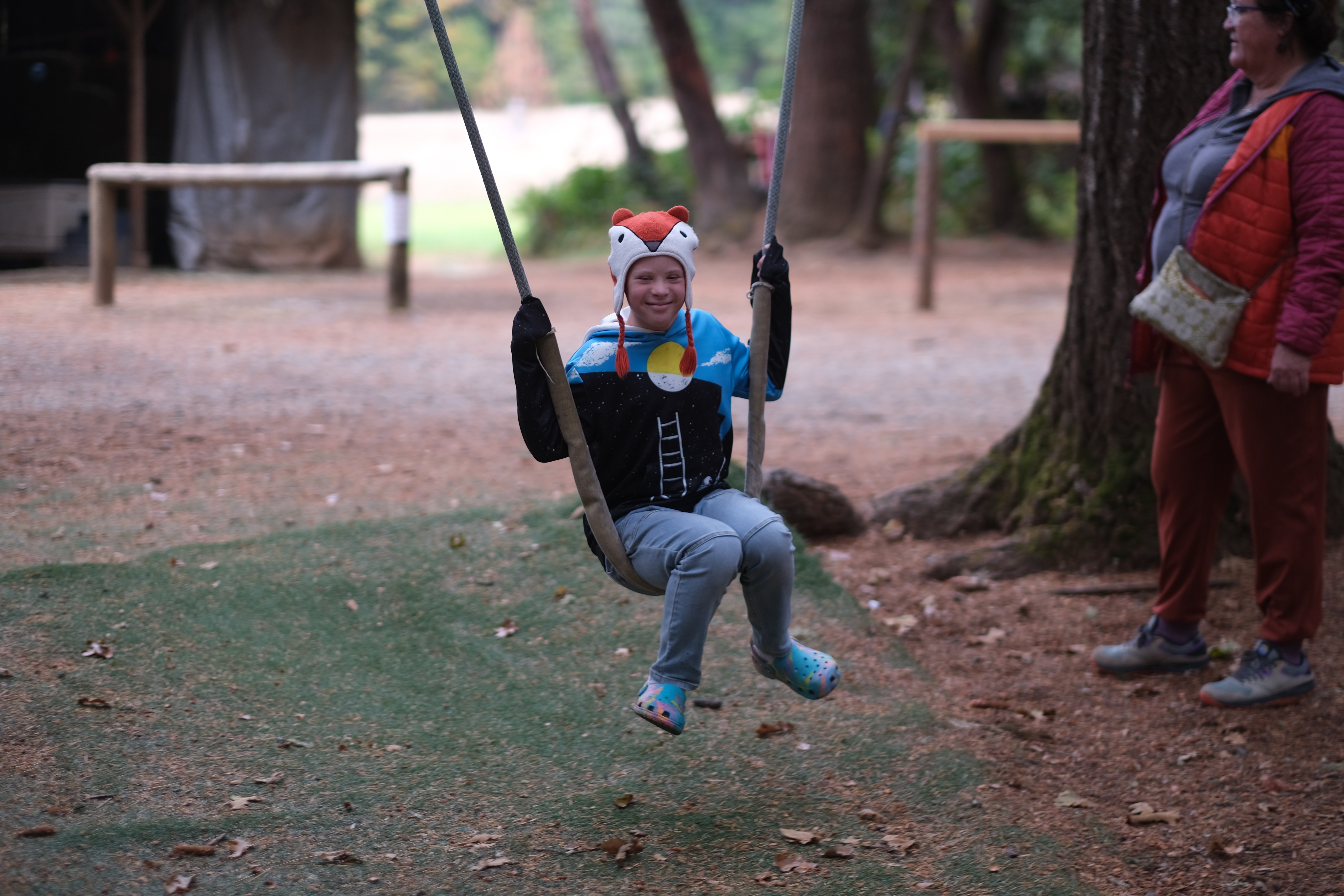Dylan on the swing