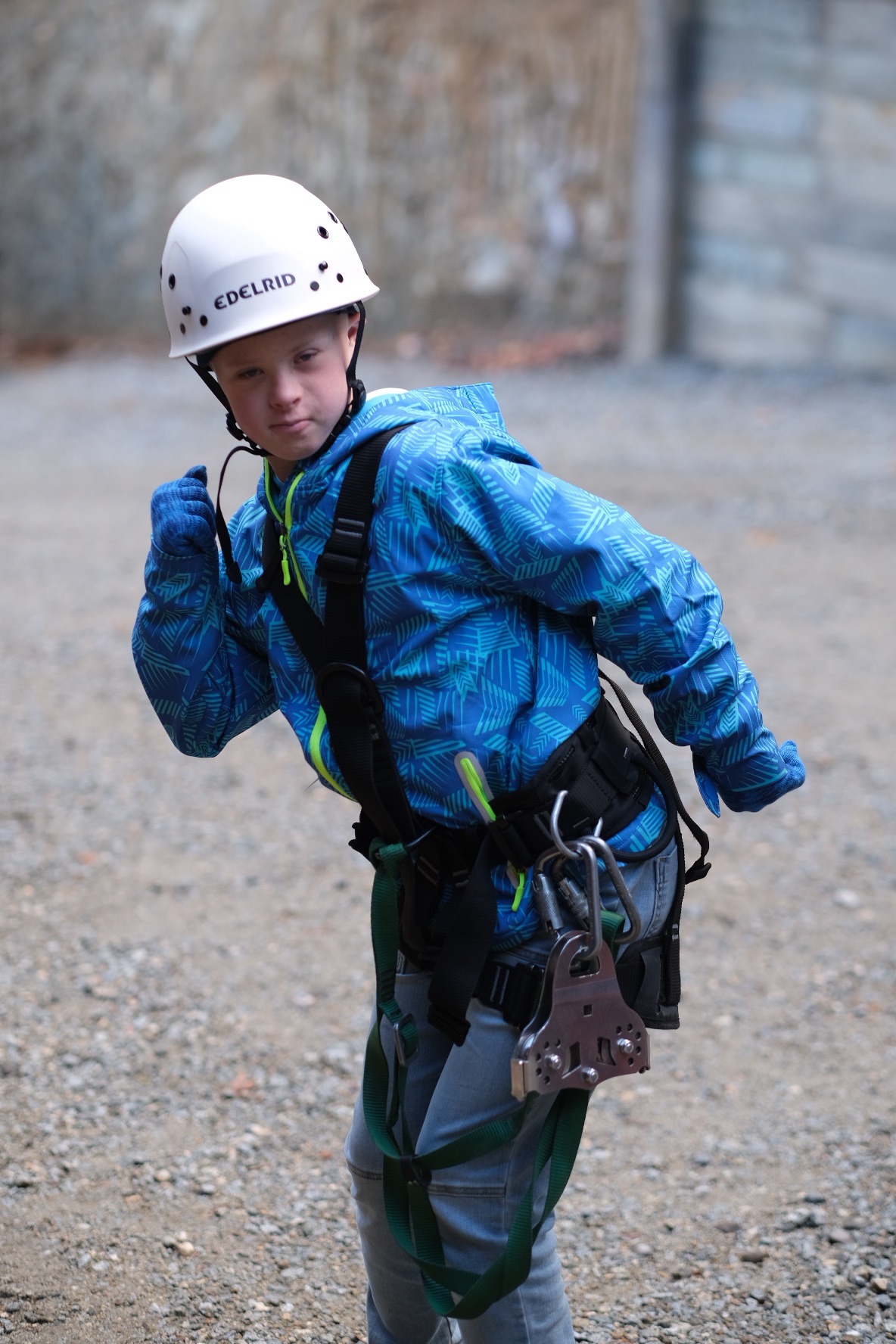 At the zip line