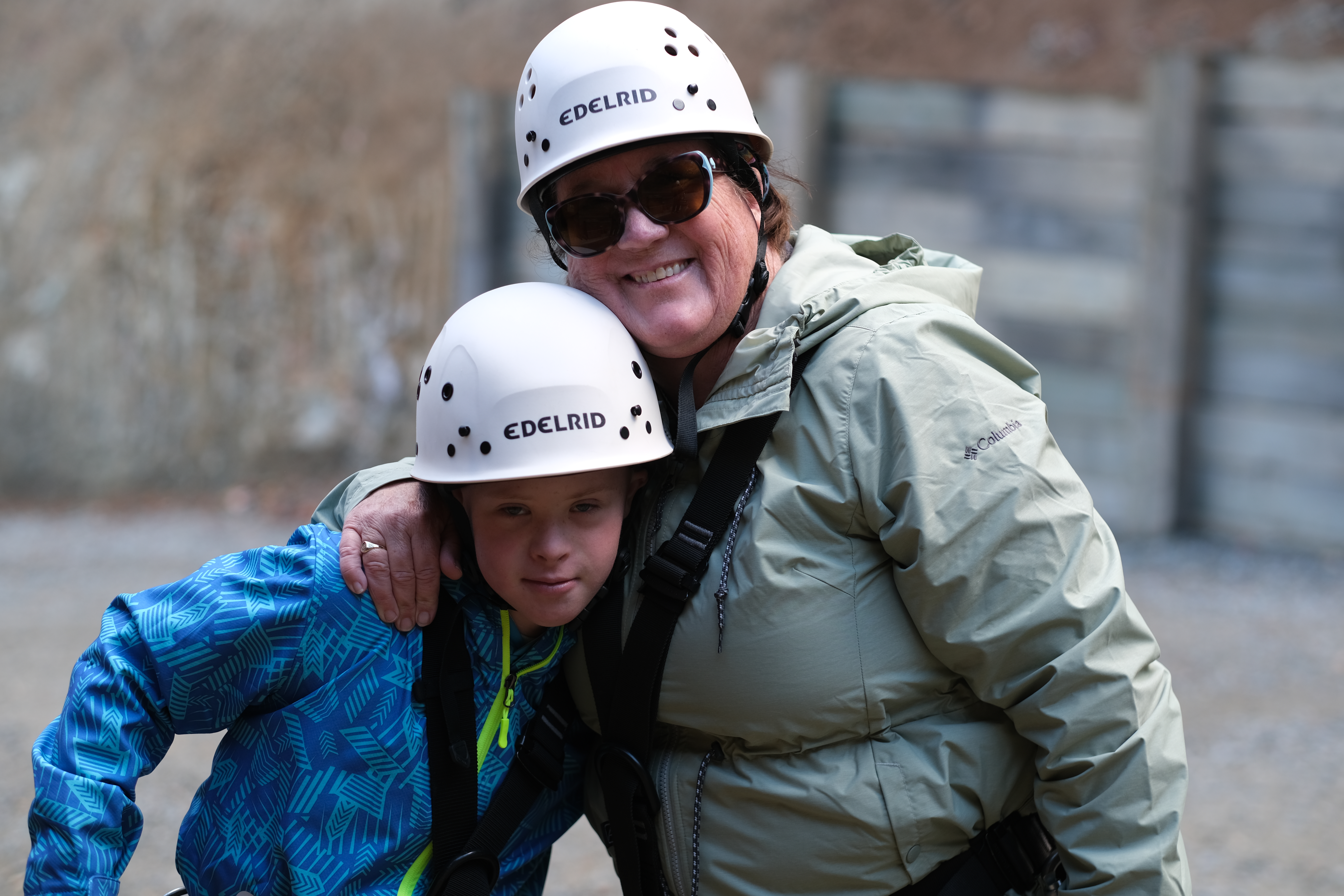 Dylan and Amy at the zip line