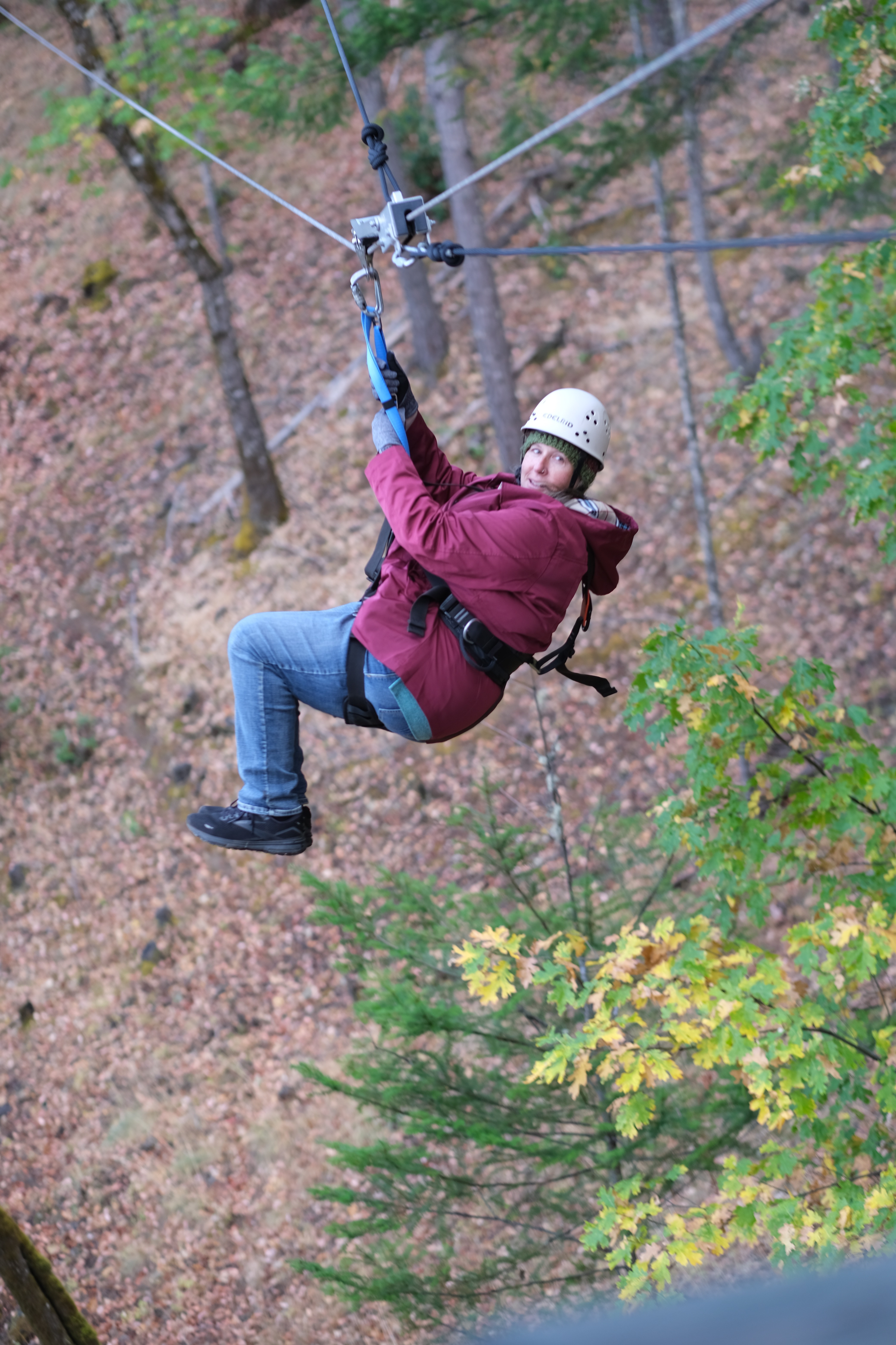 Becke on the zip line