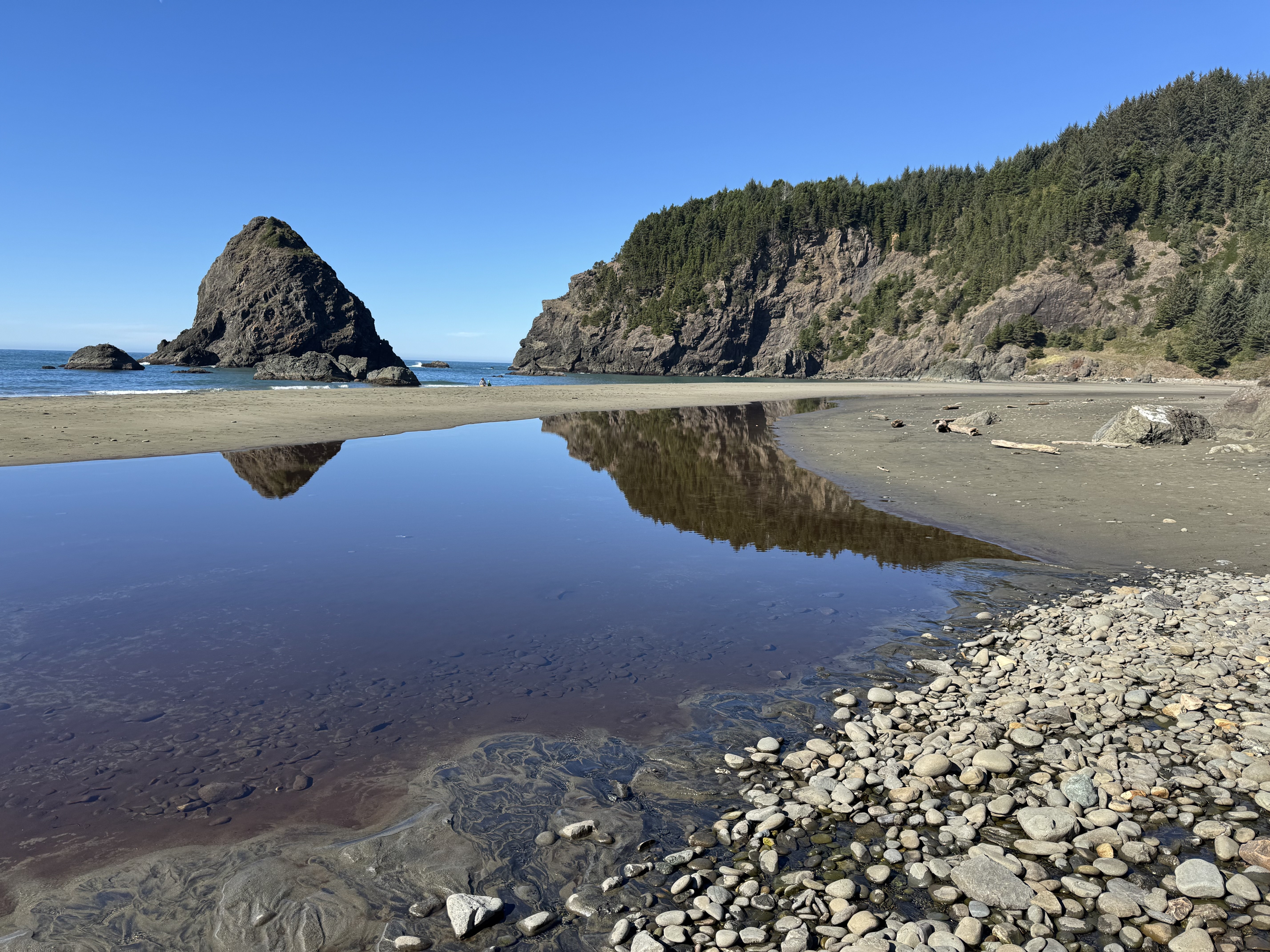 Sea stack reflection, Whaleshead Beach