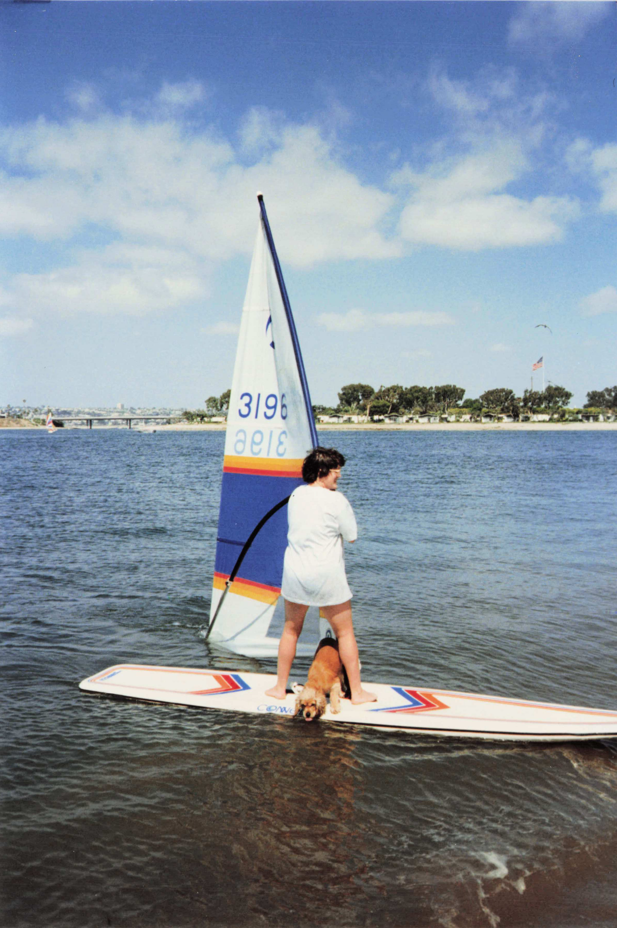 Amy and Douro on Mission Bay, backs to camera
