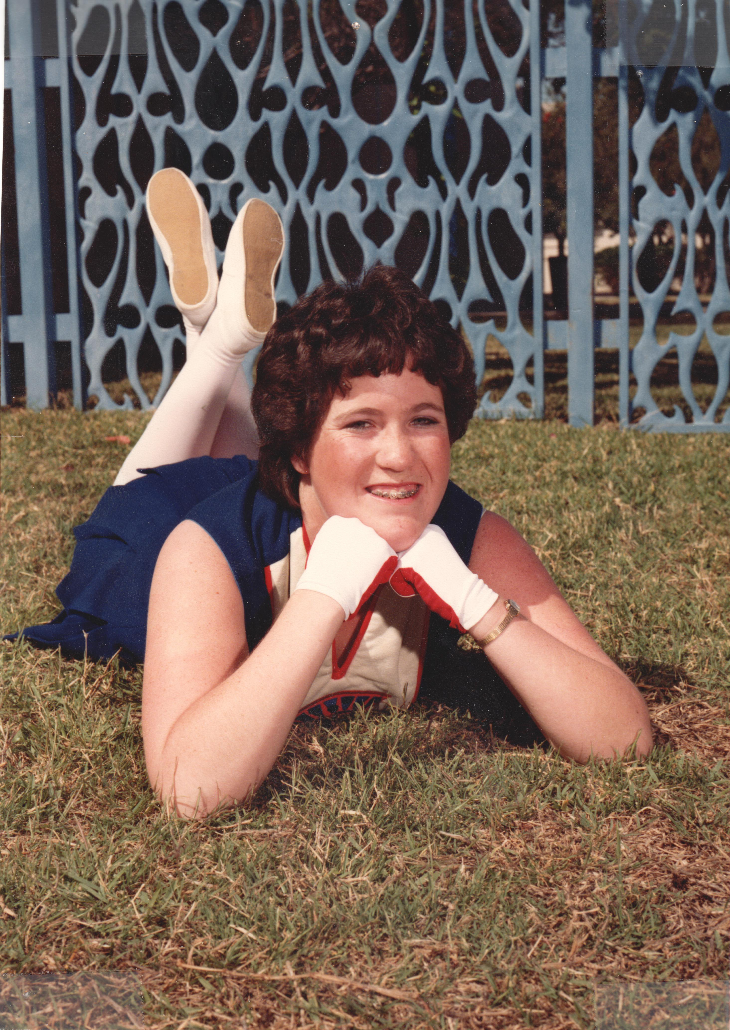 Amy Heald in El Centro high school drill team uniform