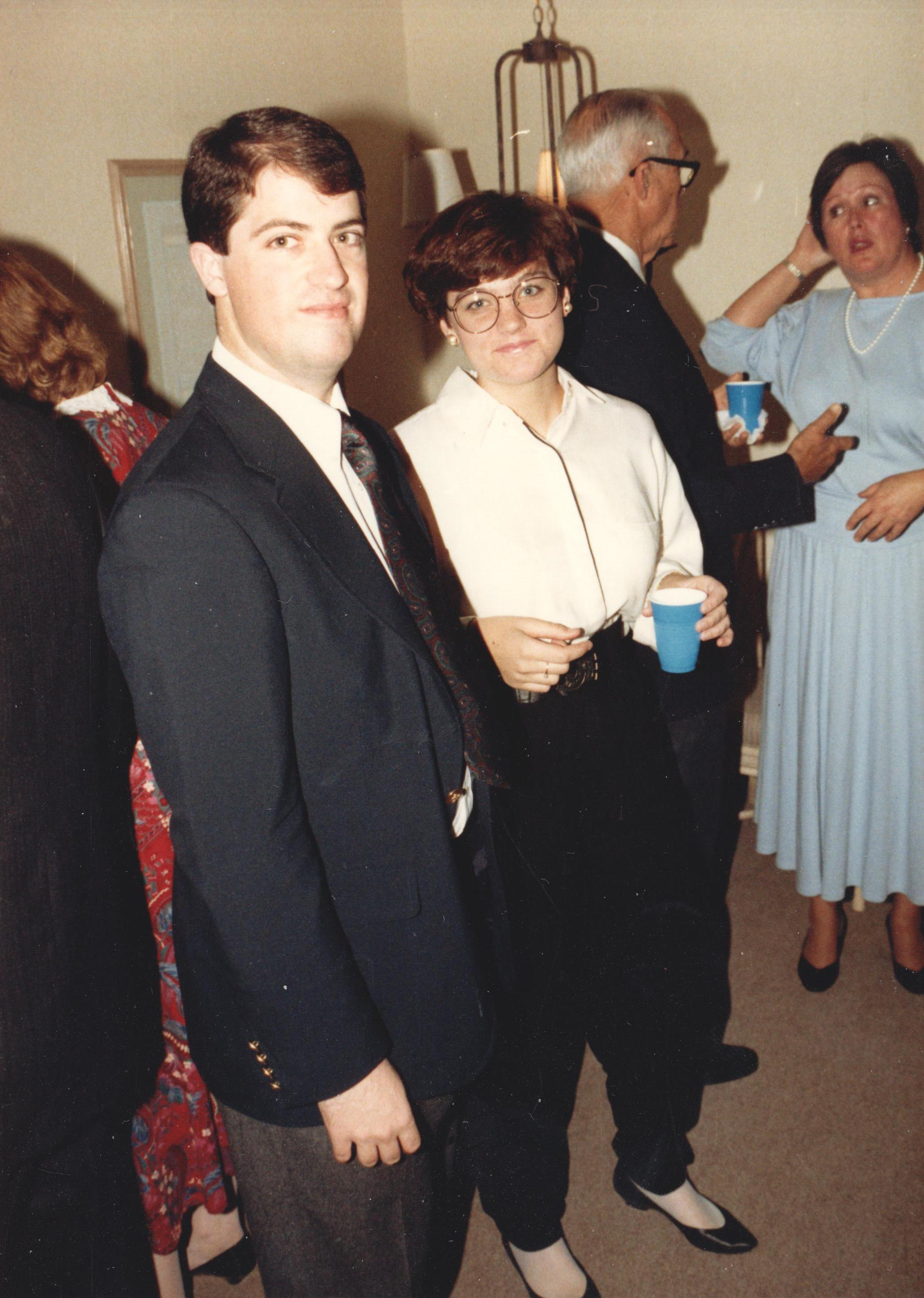 Britt and Fred, dressed up at a family Thanksgiving gathering