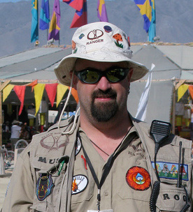 Fred as a Black Rock Ranger at Burning Man, circa 2007–2012