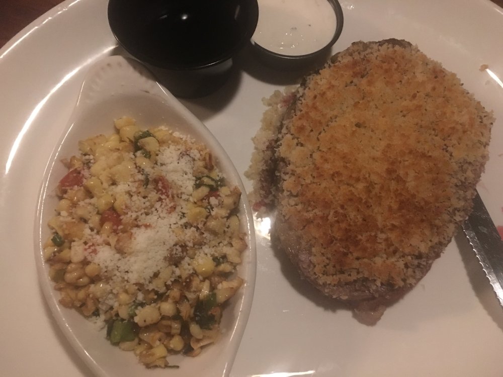 Corn, horseradish crusted 8oz prime rib