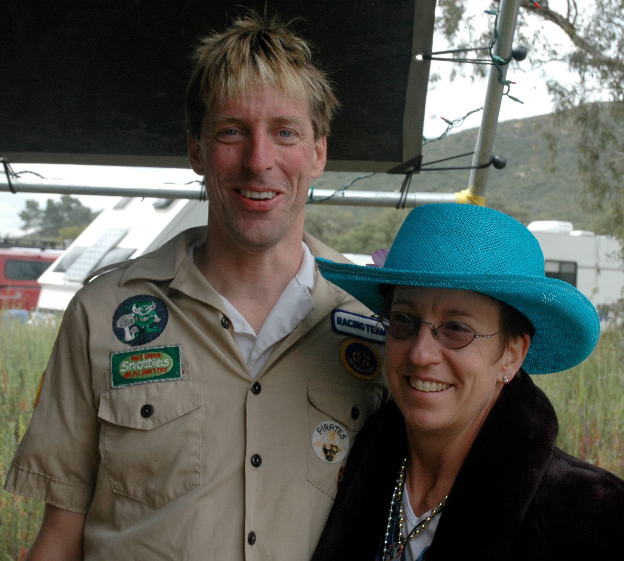 Neil Kearns and Pamarie Pedjoe at an outdoor event