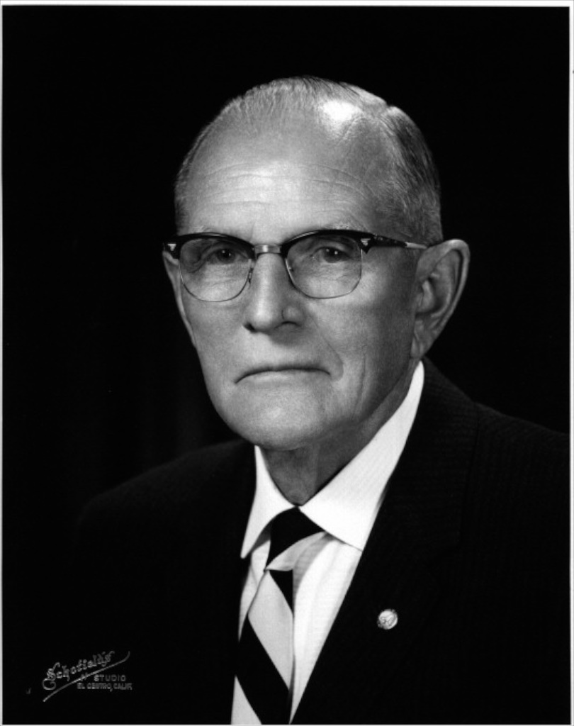 H.P. Meyer — formal studio portrait (Schofield Studio, El Centro), late in life. Est. 1960s.