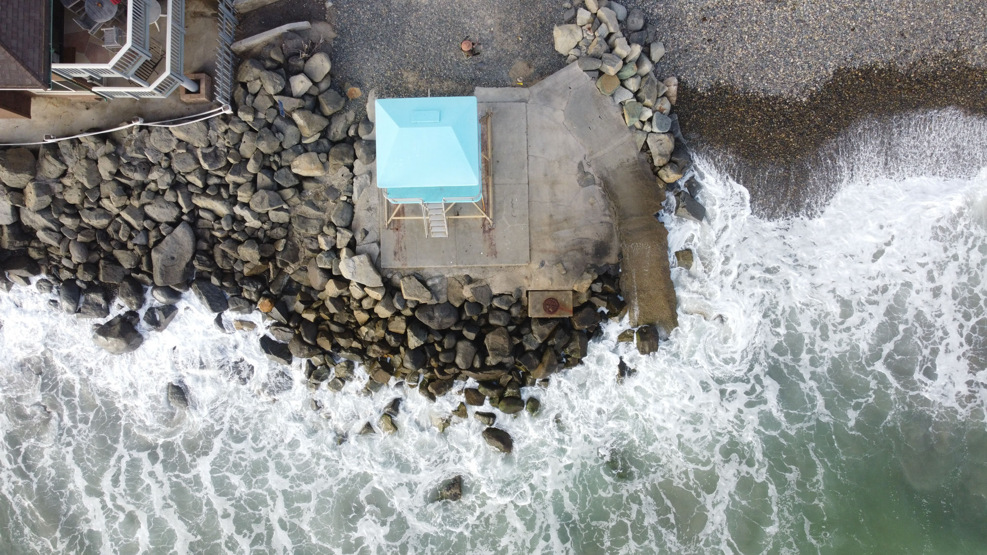Straight down, from the drone.